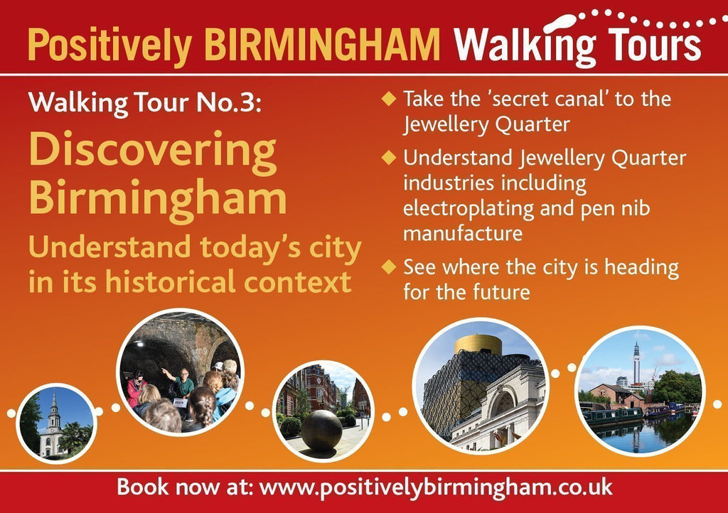 13:30-15:30 SUNDAY 15th March 2026. Discovering Birmingham's Jewellery Quarter