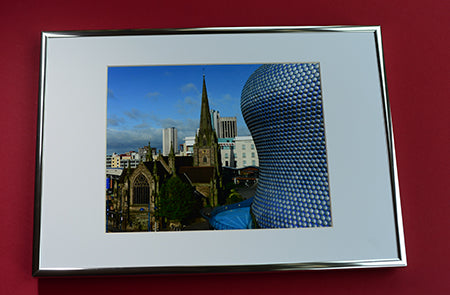 Positively Birmingham Prints; St Martin's and Selfridges;  A4 Print in A3 frame