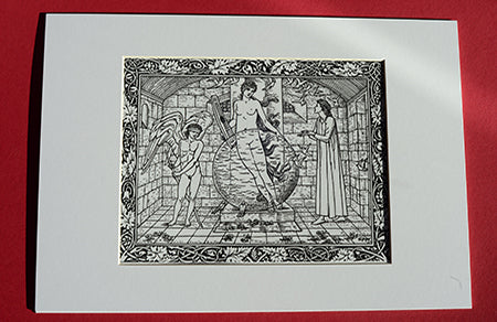 Set of 6 x A4 Kelmscott Chaucer Prints; Knight's Tale; 6 A4 Prints with A3 frame-size mounts