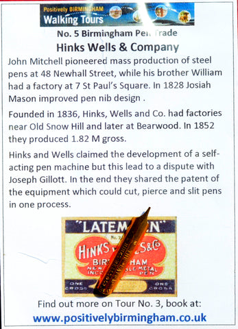 No. 5 - Hinks Wells & Co - Latem Dip Pen Nib